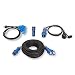 Produktbild as - Schwabe Camping Set  10 m Verlängerungskabel + 2 x Adapter-Leitung 230 V CEE, Schutzkontakt Stecker und Buchse + Taschenlampe XT1 - Ideales Camping Zubehör - Made in Germany  Blau / Schwarz I 19601