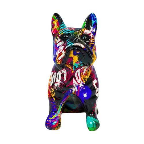 Sculpture de perro Bulldog decorativa para salones modernos y oficinas 2