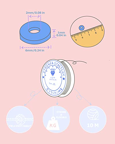 image for Deinduser Clay Beads 7200 Pcs 2 Boxes Bracelet Making Kit - 24 Colors 