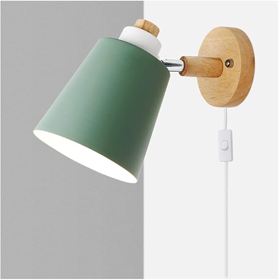 Simple Style Indoor Wall Lamp Edison E27 Wall Spotlights with Plug and