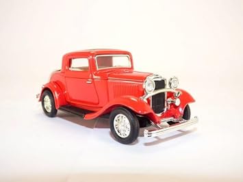 1932 3-Window Coupe Red 1/43 Diecast Model Car by Road Signature 94231r
