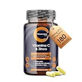 Vitamina C e Zinco | 1200mg & 25mg | 180 Capsule Vegane