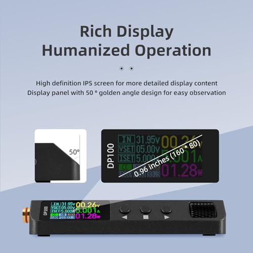Image of DP100 DC Power Supply Variable, 30V 5A Bench Supply, Adjustable Regulated Digits Display Mini Portable Lab Voltage Regulator Switch 100W (DP100-1-C2C-PD65W)