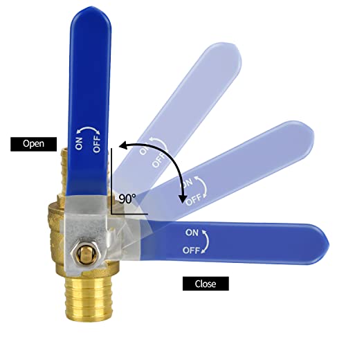 Image of 4 Pack 1 inch PEX Ball Valves, Brass Full Port Shut Off Valve | for PEX Pipe