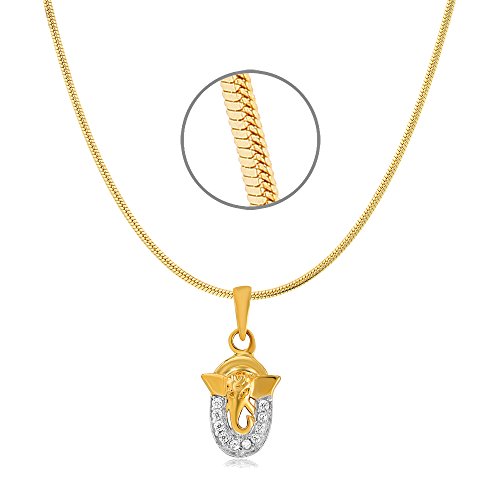 Vinayaka Pendant Necklace Gold Plated Hindu Religious Jewelry Gift