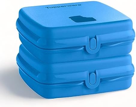 Tupperware Sandwich Keeper Set of 2 in Blue image 4