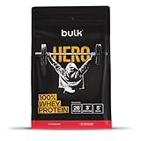 Bulk Hero Whey Proteinpulver | Erdbeere | 65 Portionen | 26g Protein + 3g Kreatin | 5g BCAAs | Zuckerarm | Schnelle Aufnahme | Isolat, Hydrolysat & Konzentrat