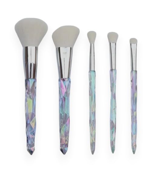 F.A.R.A.H Show Me Magic 5-Piece Makeup Brush Set – Opal Edition | Vegan, Cruelty-Free, Face & Eye Brushes for Blending, Contouring & Highlighting