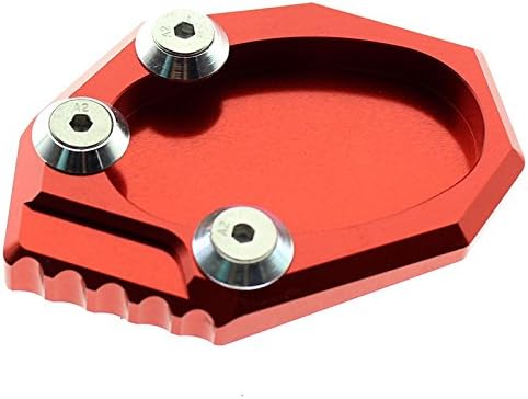 FXCNC Racing Aluminum CNC Motorcycle Side Stand Plate Kickstand Extension Pad Compatible with Kawasaki VERSYS 650 2010-2020, KLX250 2009-2015