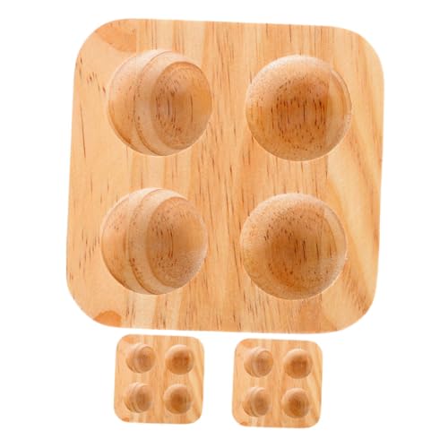 ERINGOGO 3 Piezas Bandeja para Huevos de Madera Organizador con Compartimentos Resistente Golpes Diseño Compacto para Refrigerador y Encimera Protección Segura para Huevos Almacenamiento y