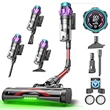 Ultenic U18 Pro Aspirateur Balai sans Fil, 55kPa Puissant Poils d'animaux, GreenEye, 80min Autonomie, HEPA H13 Anti Allergie, Tube Pliable, Maison et Voiture