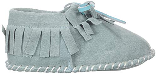 Mocassim infantil com franjas da Lamo, Turquoise, Medium Infant