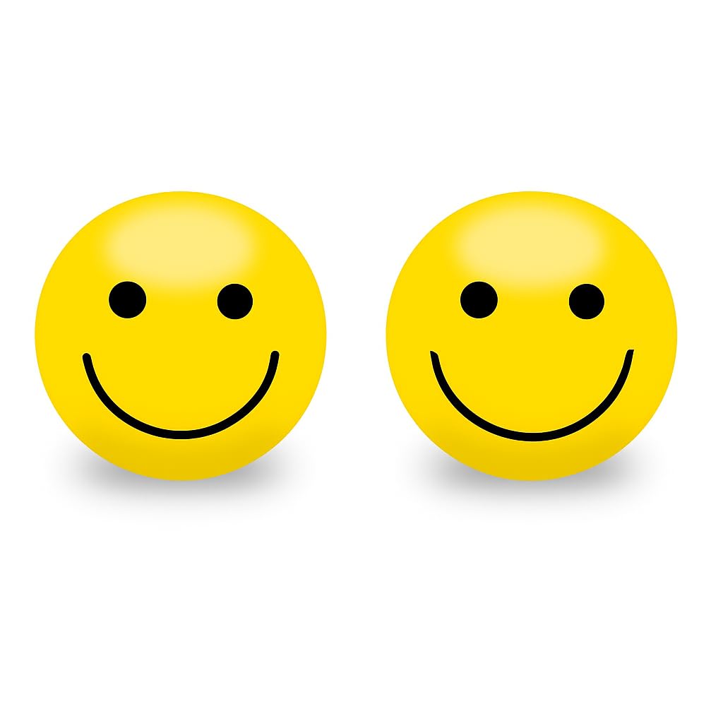 Smiley Ball for Hand Exercise Pack of 2, Stress Relief Balls, Squeeze Balls for Stress, Lightweight Sponge Ball for Hand Exercise & Rehabilitation, Fun Yellow Smiley Face Squeeze Ball-image-1