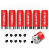 YiZhun 12GA Snap Caps Training Dummy Rounds, Reusable Dry Fire Training Round Close to Real Weight Practice Safe Loading Firing (12GA-6pcs)