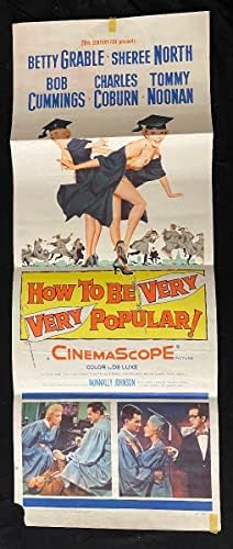 MOVIE POSTER: How To Be Very Very Popular Original Insert Movie Poster -1955 image 2