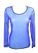 Miss Rouge: Camiseta de tul transparente azul Small