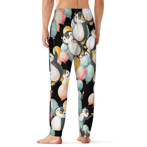 Penguins I Can Believe I Can Fly Men's Pajama Bottoms Sleep Lounge Soft Comfy Pants Sleepwear3