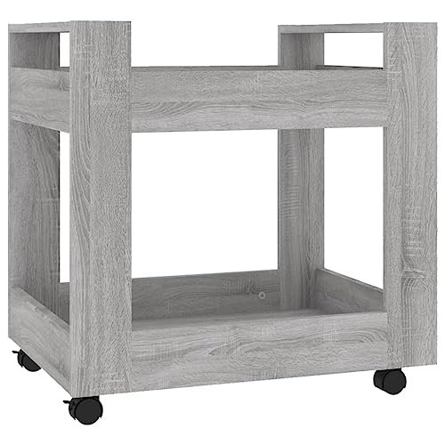Image of vidaXL Desk Trolley Grey Sonoma 60x45x60 cm Engineered Wood