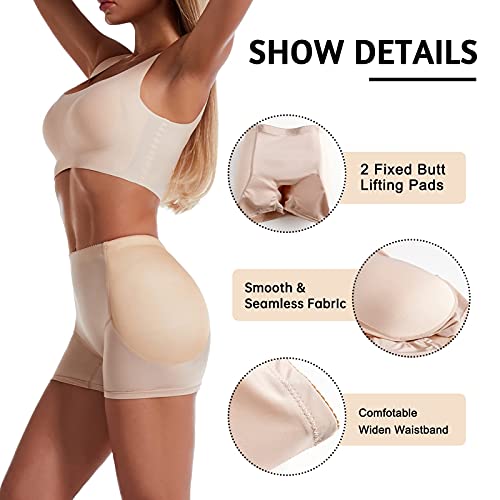 سراويل داخلية بدون خياطة من تيريفي - شورت رفع المؤخرة مع محسن للورك وملابس داخلية مبطنة للحصول على مجسم الساعة الرملية المثالي (M)