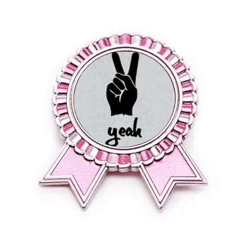 Broche ciseaux motif geste en métal rose taille M pour vêtement