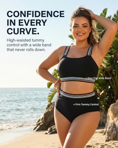 Image of Daci Women's Plus Size High Waisted Bikini Set