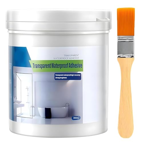 Image of Claiez 3-in-1 Crack Seal Glue 300gm with Brush - Transparent, Waterproof Glue for Roof & Pipe Leakage