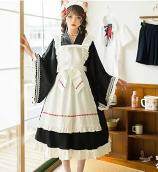 ロングメイド服　クラシカル　コスプレ　創作 Amazon.co.jp: [ABUNDANTDOODS] クラシカルロングメイド服
