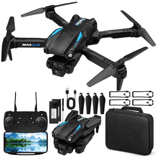 NXPZ Dron Con Cámara 4K HD, Dron Plegable Para Niños, Giro 3D, Despegue/Aterrizaje De Un Botón, Modo Sin Cabeza, Mantenimiento De Altura, Regalo Ideal Para Niños O Principiantes, 2 Baterías