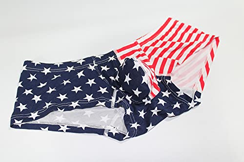 USA American Flag Cotton Boxers Briefs Soft Underwear Panties4