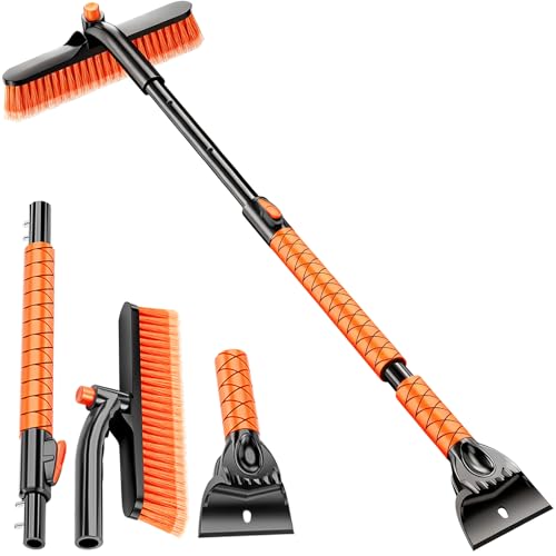 Showvigor Extendable Snow Brush and Ice Scraper for Car, 30