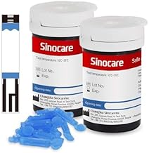 Sinocare Blood Test Strips, 50 x Test Strips without Code, for Safe AQ Smart/Voice