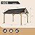 Gardenbee Wood Gazebo 13 x 11 ft. Wood Patio Gazebo Cedar Framed Gazebo with Steel Frame Gable Roof Hardtop Gazebo for Patio, Garden, Lawns, Parties