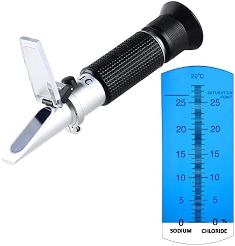 Salinity Refractometer with ATC 0~28% Saltwater Brine Refractometer
