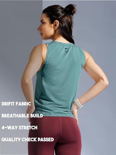 Image of Women's Tank Top | Sleeveless| Gym, Yoga, Running, Pilates | Dri-Fit, Breathable, Compression Poly Lycra Activewear