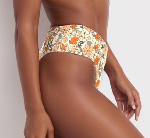 Image of geluboao Women's Bikini Bottom Sexy V Cut High Cut Swimsuit High Waisted Bathing Suit Bottoms