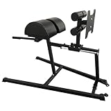 French Fitness GHD Glute Ham Developer Roman Chair - Heavy Duty Workout Bench for Glutes, Hamstrings, Calves, and Lower Back with Adjustable Design, High-Density Padding, and Secure Foot Support