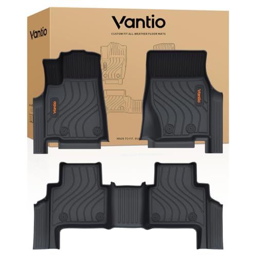 Image of Floor Mats for 2022-2025 2026 Jeep Grand Cherokee (5 Passenger, Including 4xe, Not for Grand Cherokee L), Custom Fit TPE All Weather Floor Liners