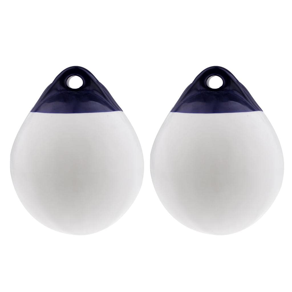 2 Pièces Bouée Bateau Gonflable PVC Anti-adhérence de et Imperméable Adaptée à La Pêche Aquaculture Port Décoration Nautique