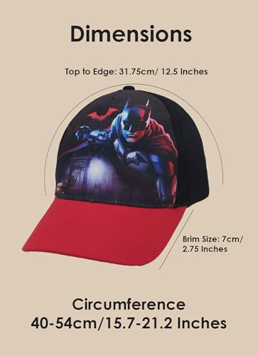 Image of Kidsville Official DC Comics Batman Cap for Kids Boys & Girls | Adjustable Closure