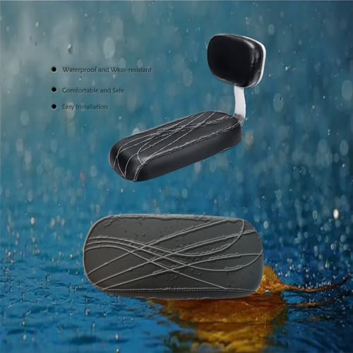 image for Woouagia Bicycle Rear Seat with Back,Pu Leather Soft Cushion Bicycle P