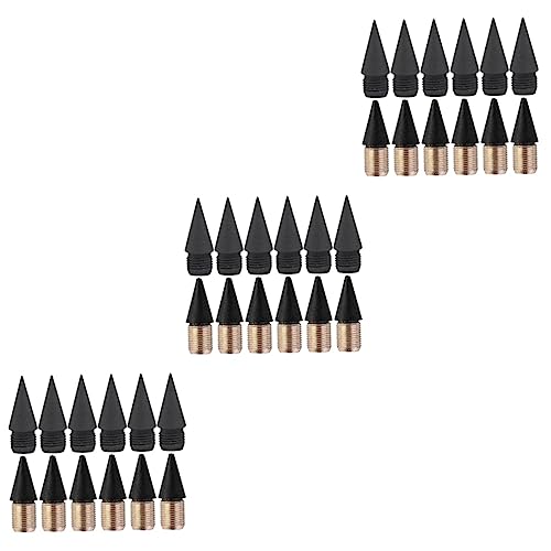 Angoily 3sets Everlasting Graphite Nibs for Pencils Reusable Writing Pencil Tips Infinite Replaceable Refills Lasting Nibs 40pcs*3