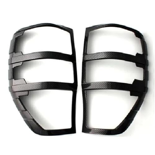 Cubiertas luz trasera coche Ford Ranger evitan arañazos con plástico ABS negro aspecto de carbono
