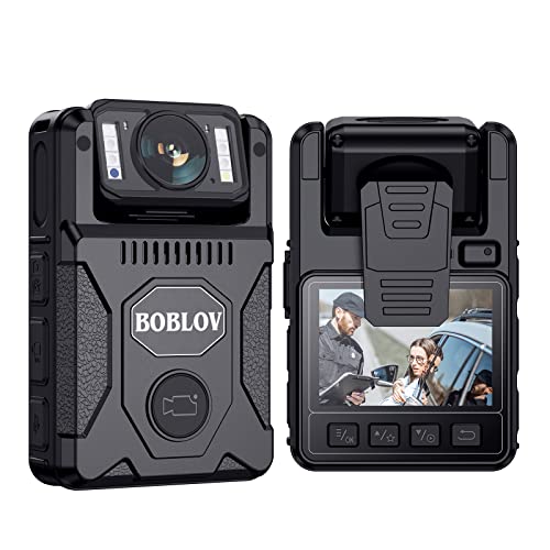 Boblov M7 128Gb Gps Body Worn Camera, 180 Degrees Rotatable Lens, 4000 Mah 15Hours Recording Body Mounted Cameras, New Released With Usb-C Port, Quick Charging With 4-5 Hours #TOP7