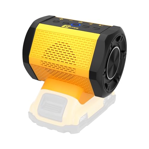 Bluetooth Speaker Compatible with DeWALT 18v 20v Max Including 20-60v Flexvolt Battery for Working, Camping and Parties (Battery not Included)