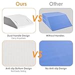 Ruqmuis Leg Elevation Pillow for After Surgery, 8inch Foam Leg Elevating Pillow for Swelling and Blood Circulation, Leg Wedge Pillow for Sleeping, Knee Pillow for Knee Hip Ankle Pain Relief, White - Image 5
