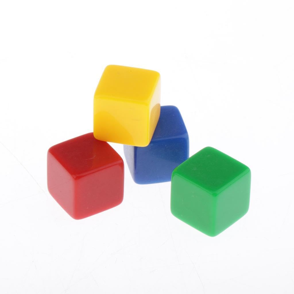 Amagogo Dados D6 en Blanco Opaco de Plástico 100x para Juego de DND