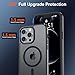 SUPFINE Magnetic for iPhone 12 Pro Max Case (Compatible with MagSafe) (Military Grade Drop Protection) Translucent Matte Shockproof Phone Case,Black