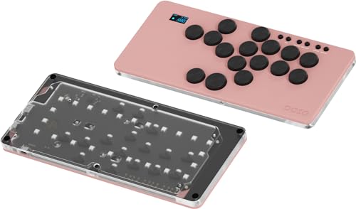 Image of KEEBMONKEY DOIO Hitpad Standard Series Aluminum & Acrylic Gaming Leverless Arcade Controller w / 0.96' Display, RGB & Dual USB-C for PC /Switch /PS3 /PS4 /PS5