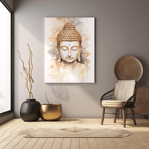 Affiche murale bouddhiste moderne grand format 80x120cm pour décoration de maison