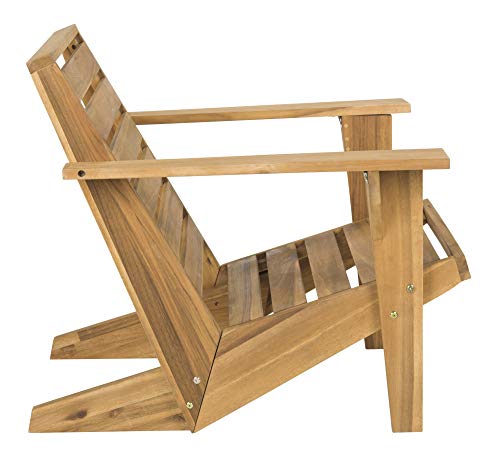 Safavieh Pat6746B Outdoor Collection Lanty Grey Adirondack Side Chair, Dark Slate Gray #TOP1